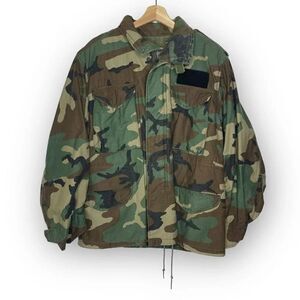 US Air Force Woodland Camo Cold Weather Field Coat Men's Size Medium Short